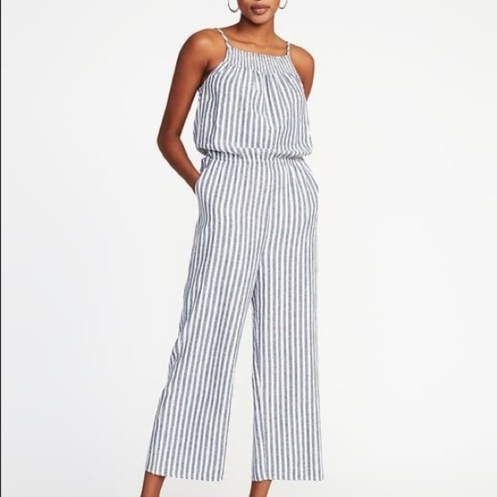 Old Navy Linen Blend Jumpsuit L